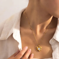 Collier Cœur Diamant Blanc