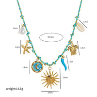 Blue Colorful Ropes Necklace