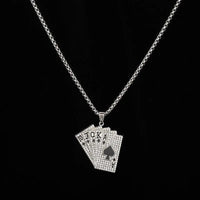 Xl0075 Full Diamond Spade Shunzi with Steel Chain