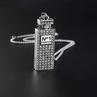 Long Perfume Bottle-Titanium Steel Necklace 70cm