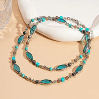 31# Necklace-Silver-Blue