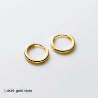 S925 silver pair gold 14mm