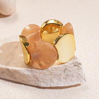 25# Bracelet-Gold/1.3*1.1cm-Coffee Color