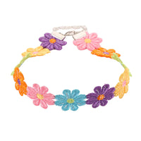Necklace with large flowers
