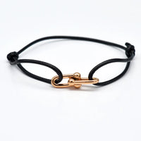Rose Gold Black Rope