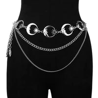 Y444 Steel Three-Layer Moon Waist Chain