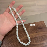 Collier de perles 8 mm [Acier Titane Ne Se Décolore Pas]