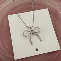 Bead Necklace Bow Necklace