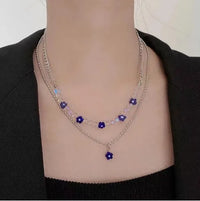 Collier Fleur en Verre B01-97