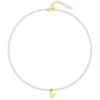 W (with Pearl Necklace)