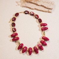 7#Necklace-rose Red