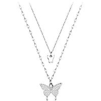B39 Collier en argent avec diamant à six griffes