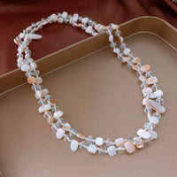 39# Collier-Beige-Robe asymétrique