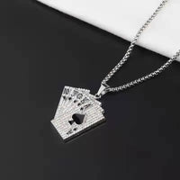 Playing Cards-Titanium Steel Necklace 70cm