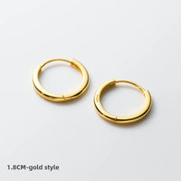 S925 silver pair gold 18mm