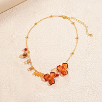 57#Necklace-gold-brown