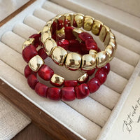 Bracelet-rose Red (three-piece Set)