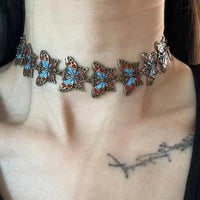 Mechanical butterfly necklace L0013X