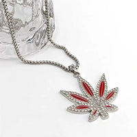 Xl0356 Red Maple Leaf with Steel Chain 70cm