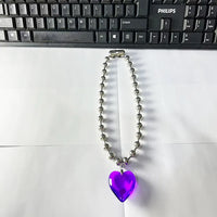 Collier de perles de 1 cm (35 mm) violet