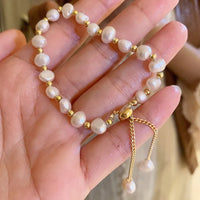 7# Bracelet-Rose (Perle de culture d'eau douce)