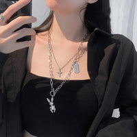23# Titanium Steel-Rabbit Necklace