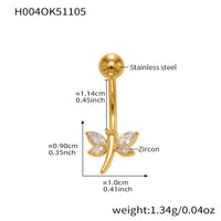 H004- Clou de nombril doré