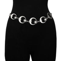 Y333 Steel Moon Single Layer Waist Chain