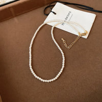 25# Necklace. White-4mm