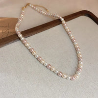 52# Necklace. Pink-6mm