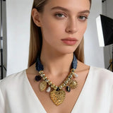 18K Gold-Plated Acrylic Heart Pendant Necklace