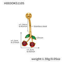 H003- Bijou de nombril en or