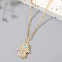 Collier de palmier en diamant blanc 2