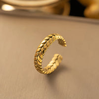 24 [Af94] 5mm Wheat Ring Gold