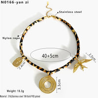 Golden Sun Swallow Portrait Three Pendant Necklace