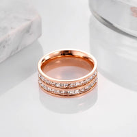 Double Row Diamond-Rose Gold