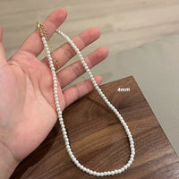 Collier de Perles 4mm [Acier Titane Ne Fane Pas]