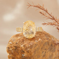 Natural Yellow Crystal Millennium Cut