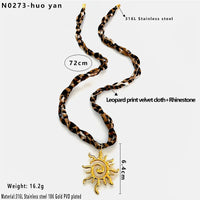 Golden Leopard Print with Diamond Knotted Flame