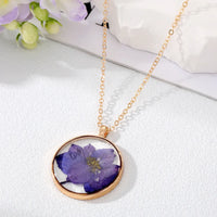 Purple Big Flower Necklace