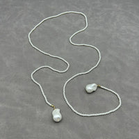Imported Glass Pearl Necklace (about 90cm Long)