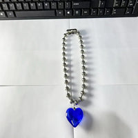 Collier de perles de 1 cm (35 mm) - Bleu