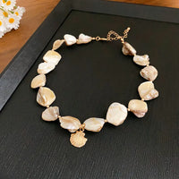 54# Necklace-Gold/1.3*1.1cm-Shell