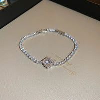 59#Bracelet-Silver-White