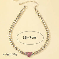 X529-Silver Pink Diamond Love