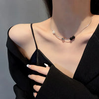 Black and white beaded necklace