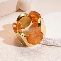 26# Bracelet-Gold/1.3*1.1cm-Light Coffee Color