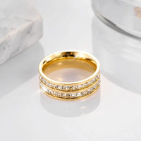Double Row Diamond-Gold