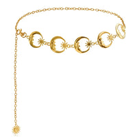 Bronze + Moon Waist Chain