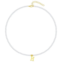H (with Pearl Necklace)